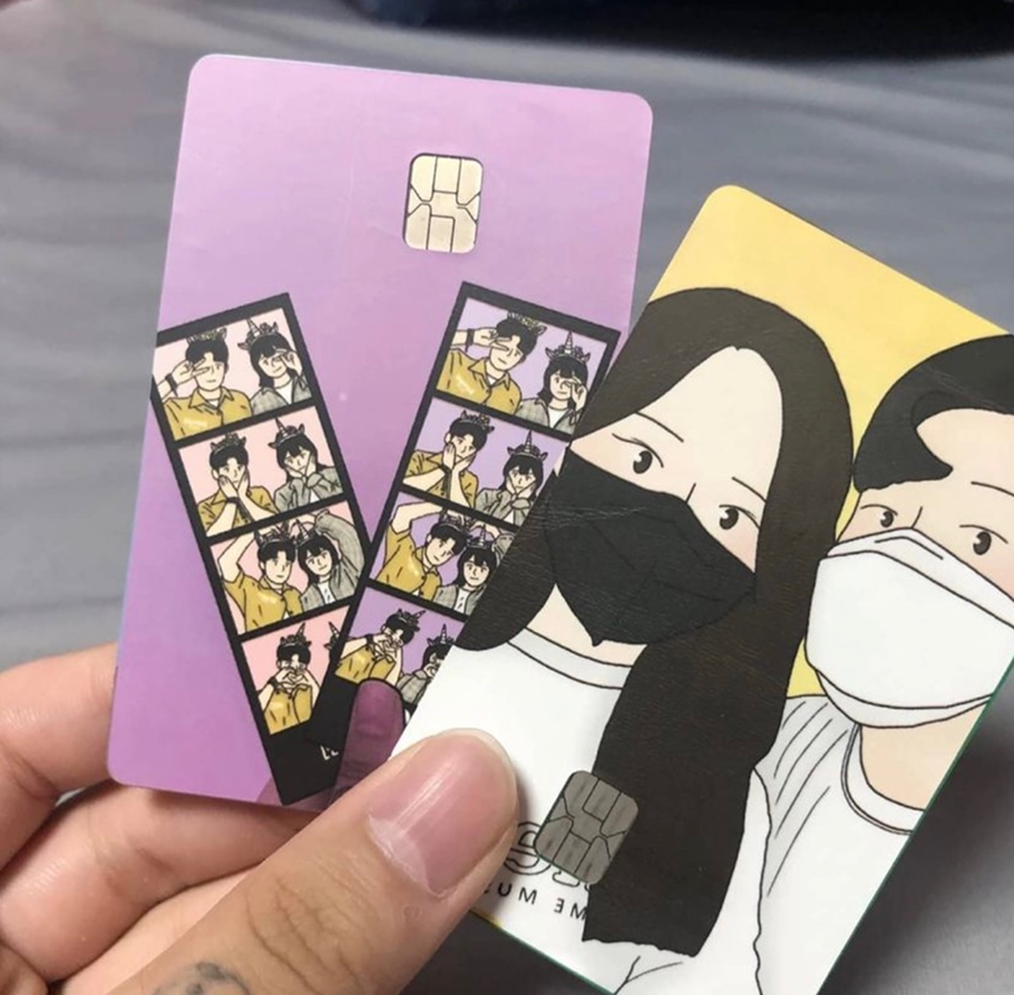 일러스트 활용 굿즈 카드 스티커