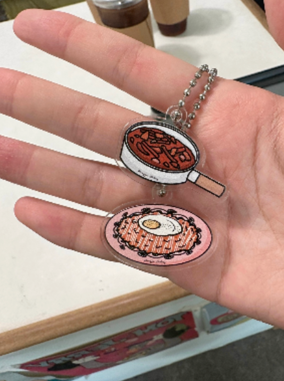 일러스트 활용 굿즈 키링