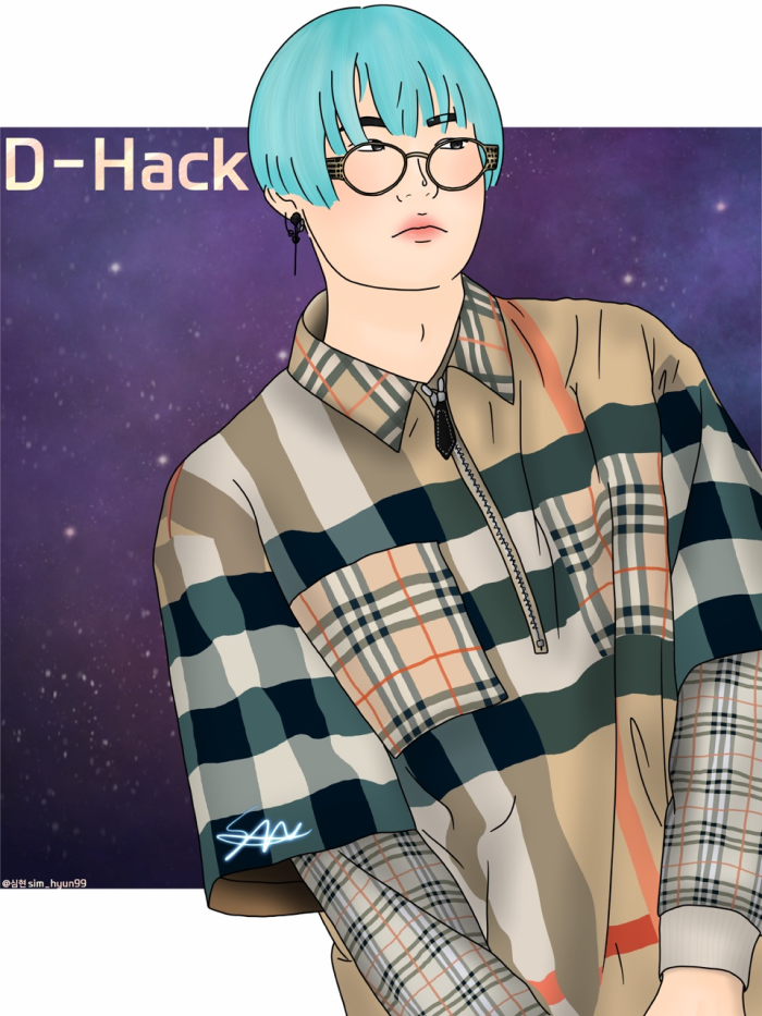 팬아트 라인드로잉 일러스트