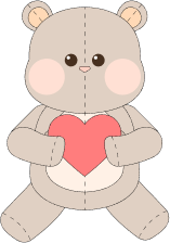 하트 곰돌이 인형 스톡이미지