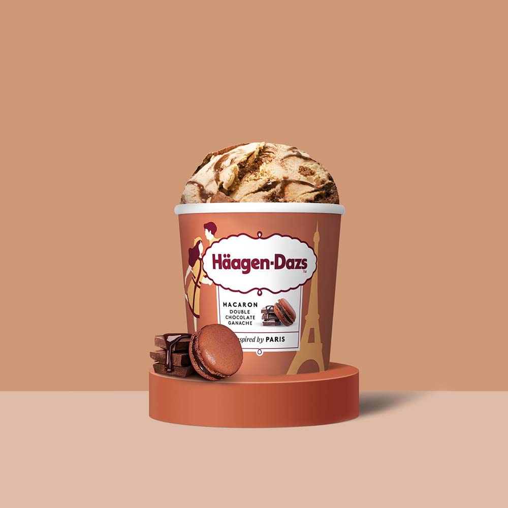 하겐다즈 마카롱 더블 초콜릿 가나슈 (파인트) 403ml